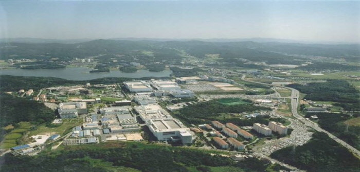 Panoramic view of Samsung Electronics' semiconductor production facilities in Giheung